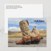 Laarzen uit North Dakota Briefkaart (Voorkant / Achterkant)