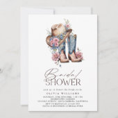 Laarzen Western Cowgirl Floral Vrijgezellenfeest Kaart (Voorkant)