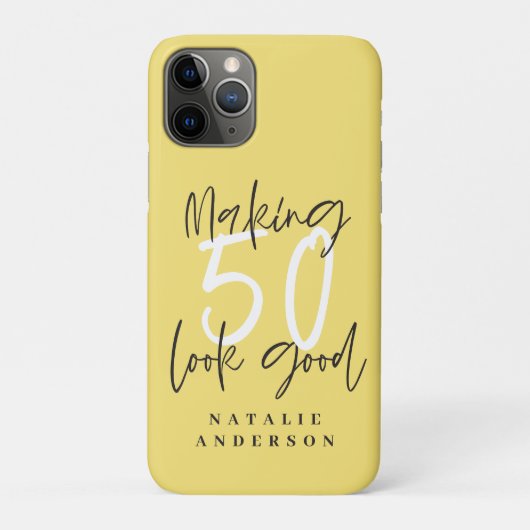 Laat 50 er goed uitzien chique verjaardag Case-Mate iPhone case (Achterkant)