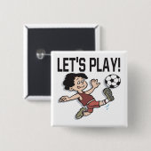 Laat afspelen vierkante button 5,1 cm (Voorkant /achterkant)