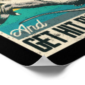 Laat afval eten en laat het met een auto-opossum o poster (Hoek)