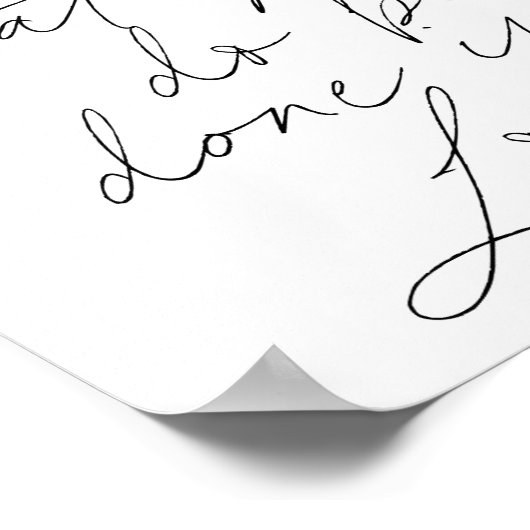 Laat al wat je doet in het handschrift van de lief poster (Hoek)