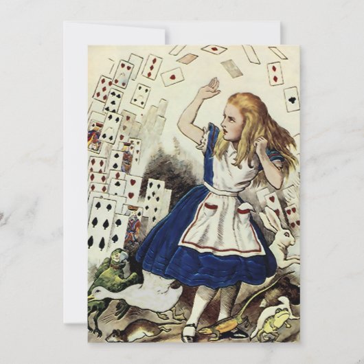 Laat Alice rennen. ~ Uitnodigingen (Voorkant)
