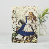 Laat Alice rennen. ~ Uitnodigingen (Staand voorkant)