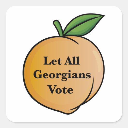 Laat alle Georgiërs stemmen Vierkante Sticker (Voorkant)