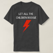 Laat alle kinderen boogie wit t-shirt (Design voorkant)