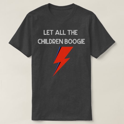 Laat alle kinderen boogie wit t-shirt (Design voorkant)
