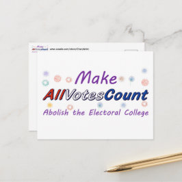 Laat Alle Stemmen Tellen ansichtkaarten Briefkaart