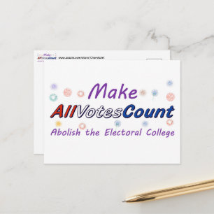 Laat Alle Stemmen Tellen ansichtkaarten Briefkaart