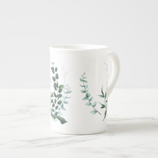 Laat alleen arty Botanical Bone China Mok over (Voorkant rechts)