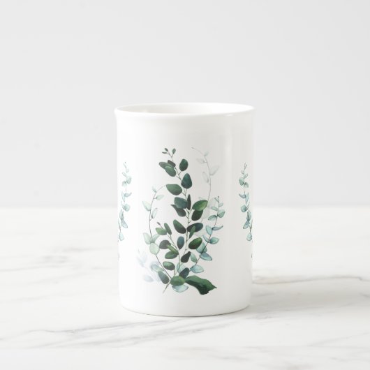 Laat alleen arty Botanical Bone China Mok over (Voorkant)