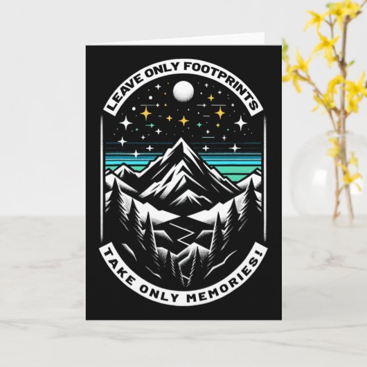 Laat Alleen Voetafdrukken Neem Alleen Herinneringe Kaart (Gele Bloem)