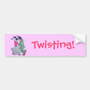 laat allen de draai doen van het swing dansers bumpersticker