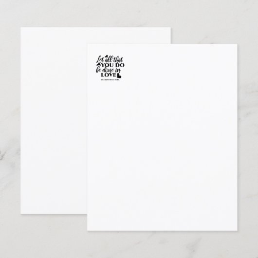 Laat alles geschieden in liefde (1 Kor.16:14) (Voorkant / Achterkant)