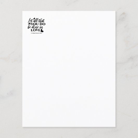 Laat alles geschieden in liefde (1 Kor.16:14) (Voorkant)