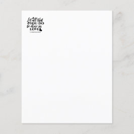 Laat alles geschieden in liefde (1 Kor.16:14)