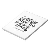Laat alles geschieden in liefde (1 Kor.16:14) Notitieblok (Linkerzijde)