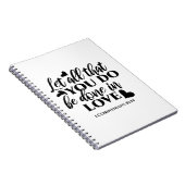 Laat alles geschieden in liefde (1 Kor.16:14) Notitieboek (Rechterzijde)