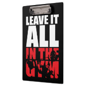 Laat alles in de Gym - Bench - Motivatie pers staa Klembord (Links)