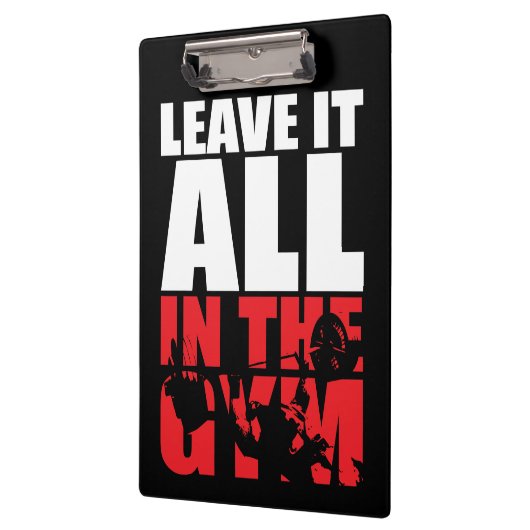 Laat alles in de Gym - Bench - Motivatie pers staa Klembord (Links)