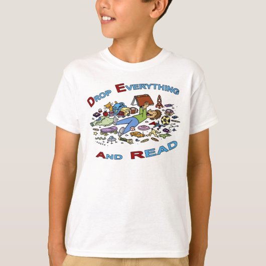 Laat alles vallen en lees t-shirt (Voorkant)