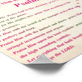 Laat alles wat dat doet de LORD opvrolijken! Poster (Hoek)