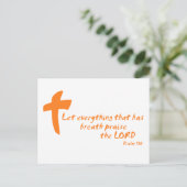 Laat alles wat de LORD heeft overstelpt Briefkaart (Staand voorkant)