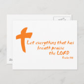 Laat alles wat de LORD heeft overstelpt Briefkaart (Voorkant / Achterkant)