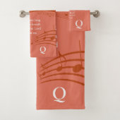 LAAT ALLES WAT HET Muziekmonogram BROKEN Bad Handdoek (Insitu)