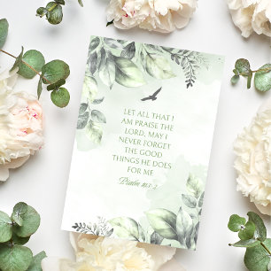 Laat alles wat ik ben loven de Heer Psalm 103:2 Kaart