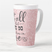 Laat alles wat je doet in liefde gedaan worden latte mok (Rechterhoek)