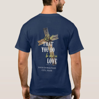 Laat alles wat je doet kerkplein t-shirt