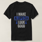 Laat Alopecia er goed uit zien met een blauw lintj T-shirt (Design voorkant)