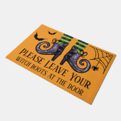 Laat alsjeblieft je hekboeken achter aan de deur deurmat (Schuin)