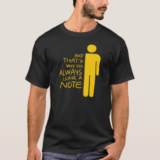 Laat altijd een briefje achter jongen t-shirt