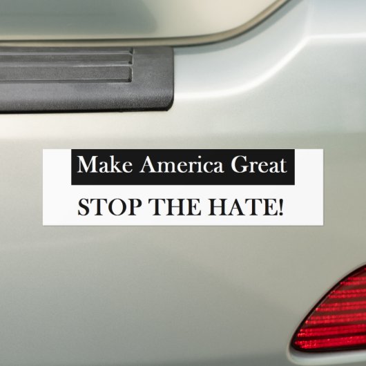 Laat Amerika de Hate Bumpersticker stoppen (Op auto)