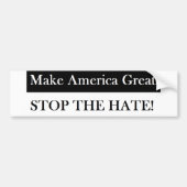 Laat Amerika de Hate Bumpersticker stoppen (Voorkant)