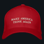 Laat Amerika opnieuw denken over de verkiezingen v Geborduurde Pet<br><div class="desc">Een draai aan de iconische slogan "Maak Amerika weer geweldig" - "laat Amerika weer denken" - is de gewoonte van MAGA parodie, geborduurd, rood baseball pet/pet, voor democraten om hun steun voor President Donald Trump te shows. Maakt een groot politiek geschenk voor je geliefden, vrienden en familie, voor verjaardag, vaders...</div>