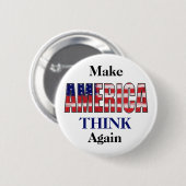 Laat Amerika opnieuw denken Ronde Button 5,7 Cm (Voorkant /achterkant)