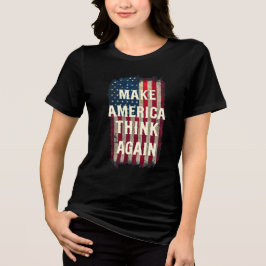 Laat Amerika opnieuw nadenken Bold Grunge Vertical Tri-Blend Shirt