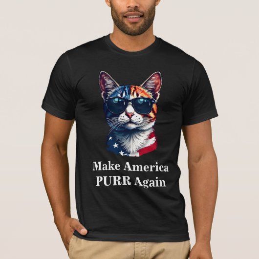 Laat Amerika opnieuw President Trump patriottisch  T-shirt (Voorkant)