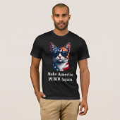 Laat Amerika opnieuw President Trump patriottisch  T-shirt (Voorkant volledig)