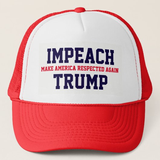 "Laat Amerika opnieuw respect hebben. Impeach Trum Trucker Pet (Voorkant)