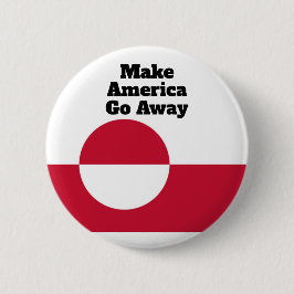 Laat Amerika verdwijnen - Groenland vlag  Ronde Button 5,7 Cm