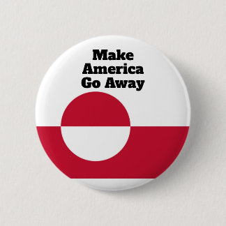 Laat Amerika verdwijnen - Groenland vlag  Ronde Button 5,7 Cm