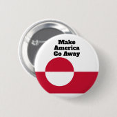 Laat Amerika verdwijnen - Groenland vlag Ronde Button 5,7 Cm (Voorkant /achterkant)