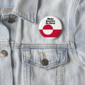 Laat Amerika verdwijnen - Groenland vlag Ronde Button 5,7 Cm (In situ)