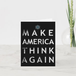 Laat Amerika weer denken aan Atom T Shirt T-shirt Kaart