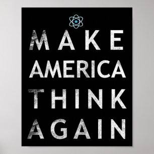 Laat Amerika weer denken aan Atom T Shirt T-shirt Poster