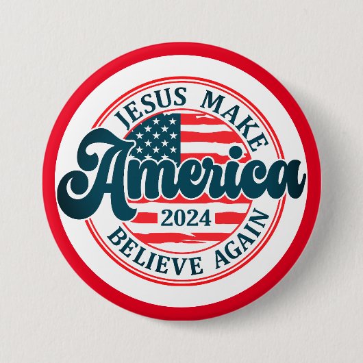 Laat Amerika weer geloven, Ronde Button 7,6 Cm (Voorkant)